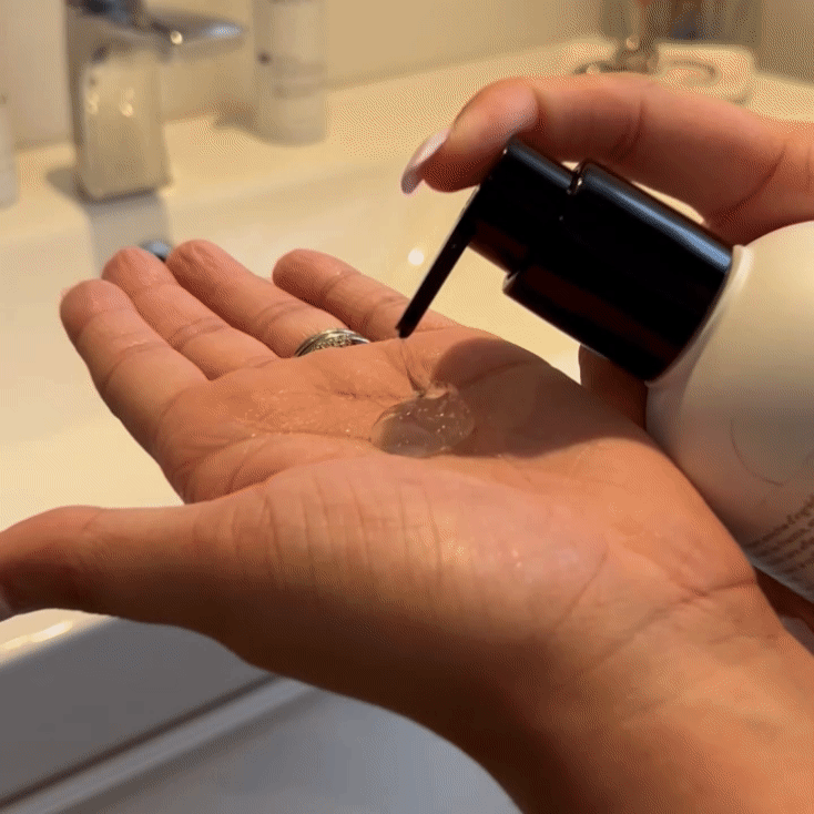 How to use the Alcôve Hair Nourishing Stylly Jelly video with texture of product