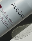Close-up image of the Alcôve Hair Nourishing Styling Jelly for Hair bottle