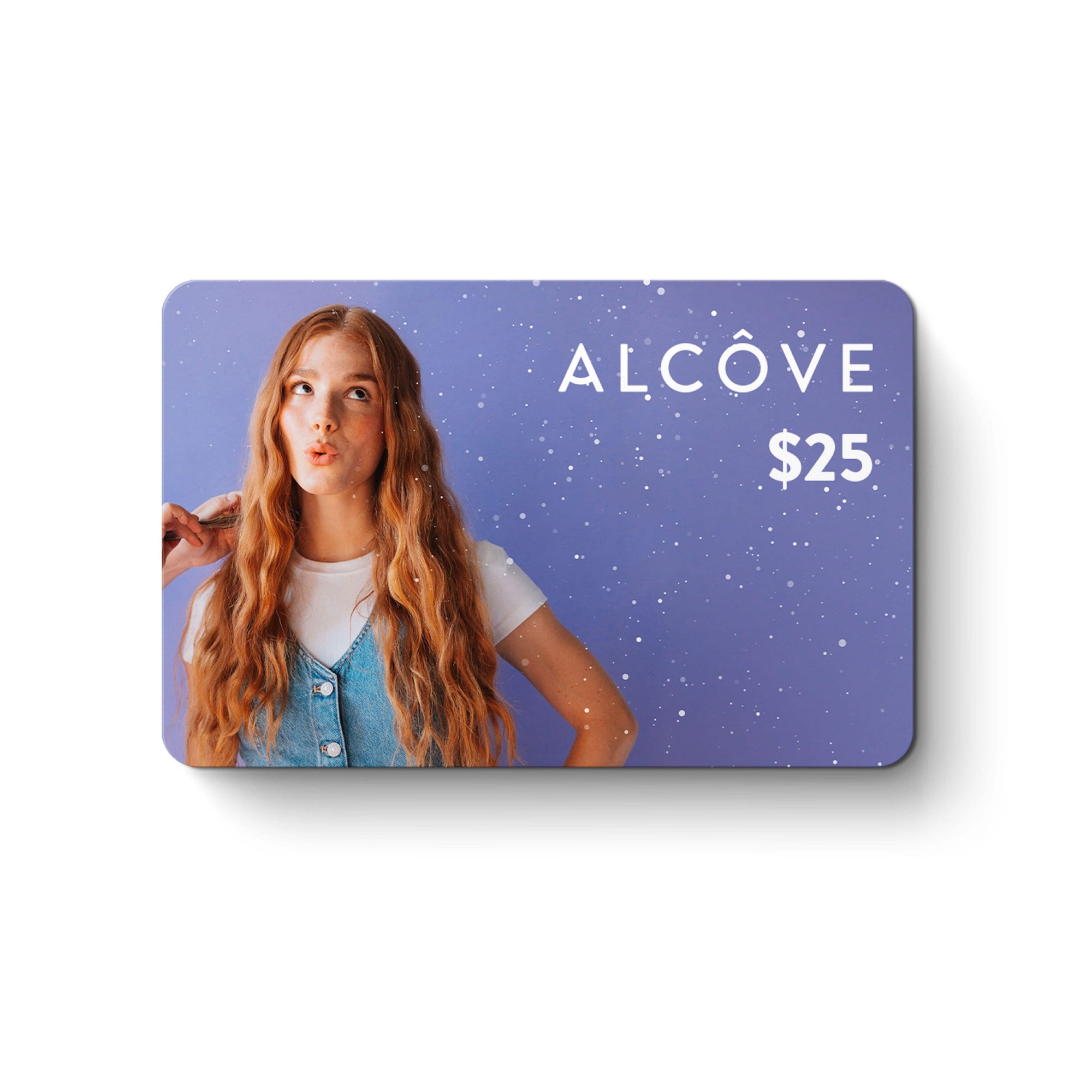 Alcove Hair $25 Gift Card in purple