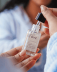 Bottle of Alcove Hair Pre-Wash Scalp Oil showing its content