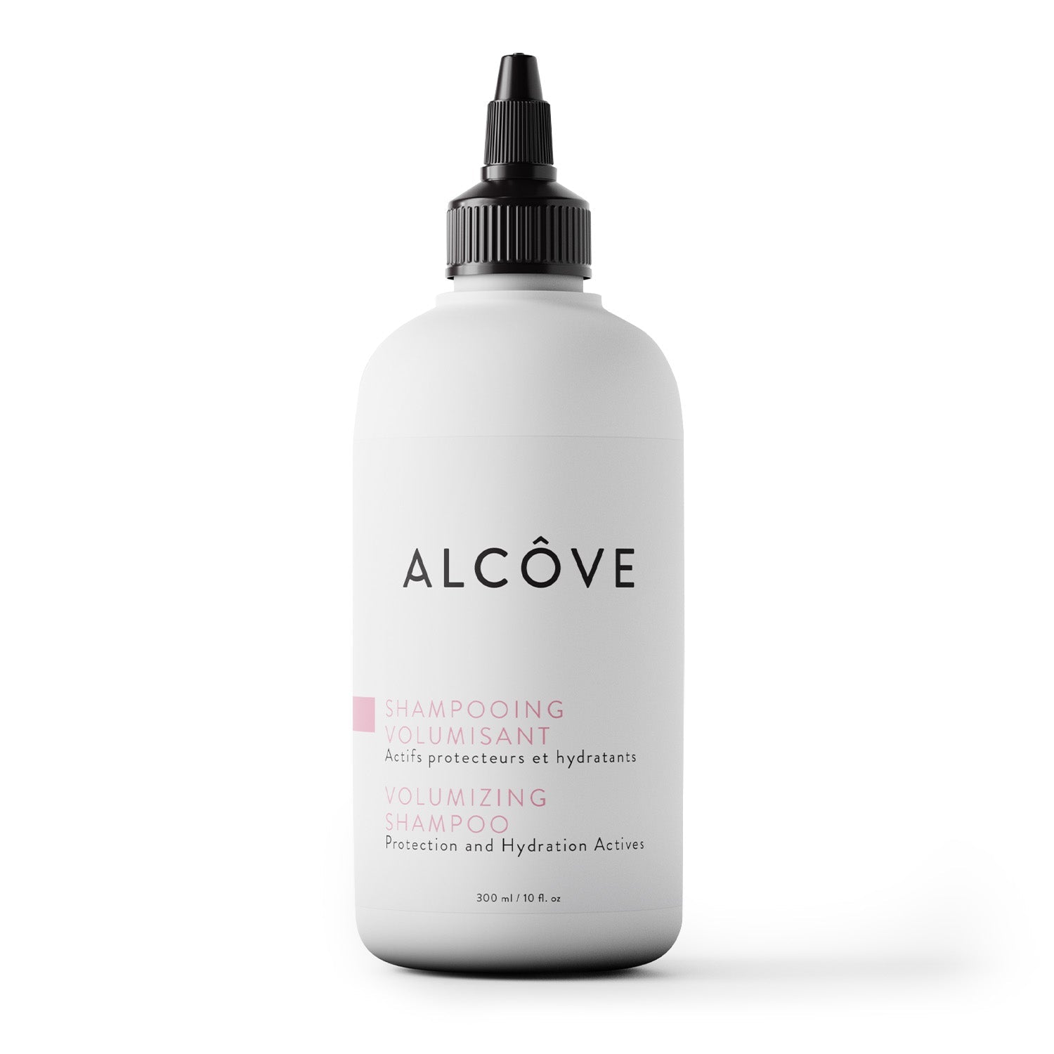 White Alcôve bottle of Volumizing Shampoo for fine hair 300 ml